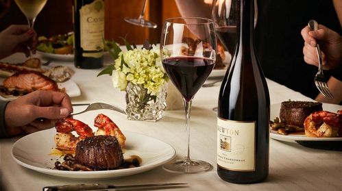 Dinner for two with red wine
